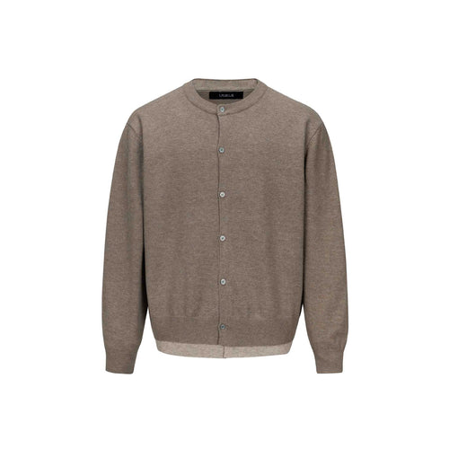 Herren Feinstrick-Cardigan mit Rundhals, durchgehender Knopfleiste und geripptem Saum Shop Nory