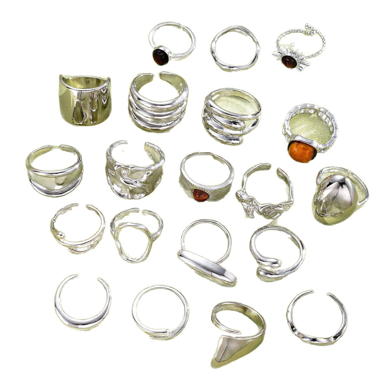 Damen Ring-Set mit kreativem skulpturalem Design Shop Nory