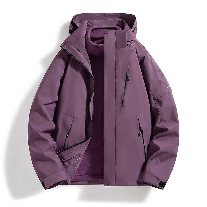 Damen Wasserdichte Outdoor-Jacke mit verstellbarer Kapuze Shop Nory