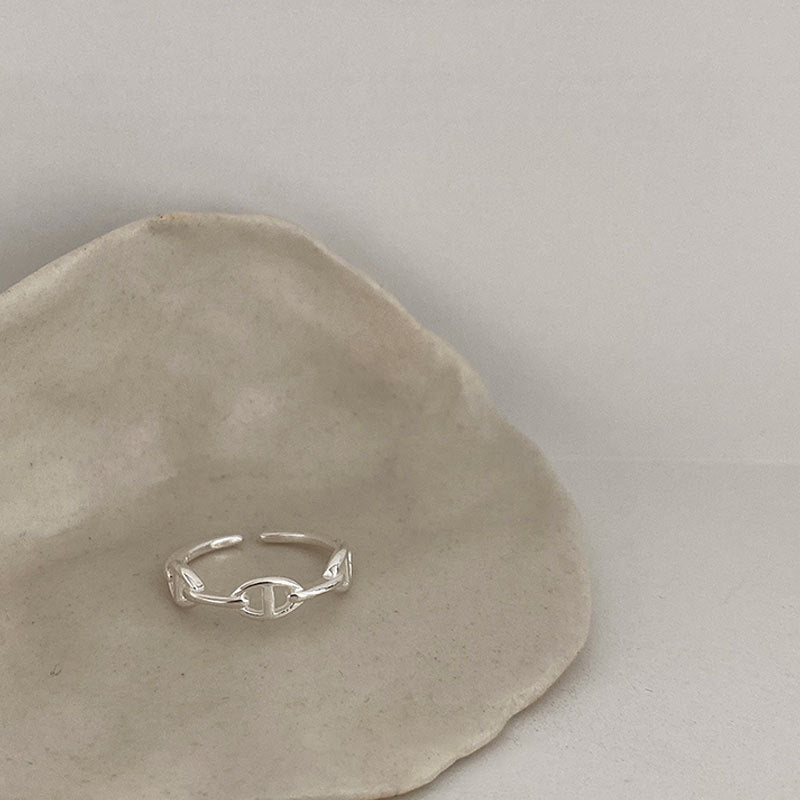 Damen stilvoller offener Ring mit dezenter Verknüpfung Shop Nory