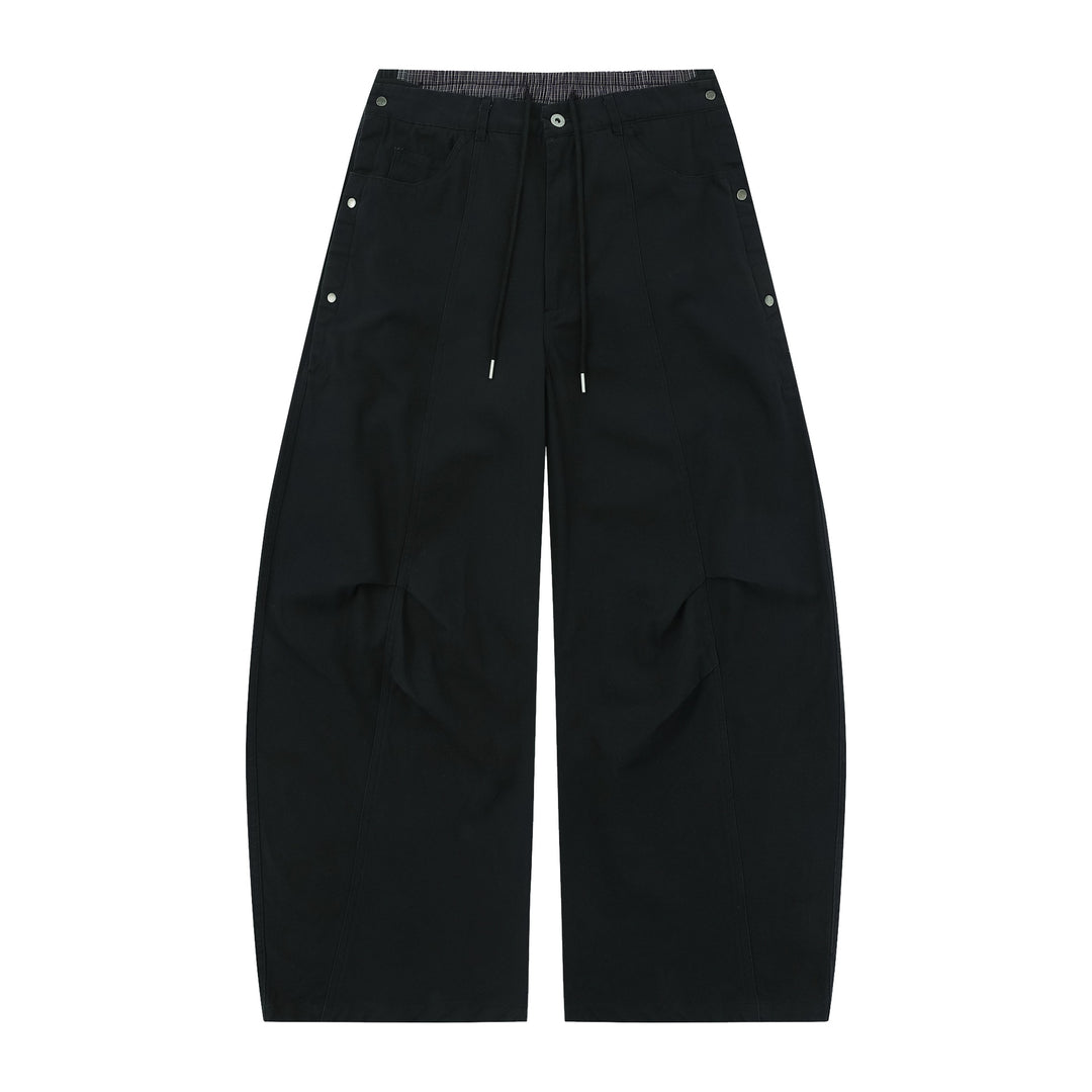 Damen Weite Culotte-Hose mit elastischem Tunnelzugbund und Cargo-Details Shop Nory