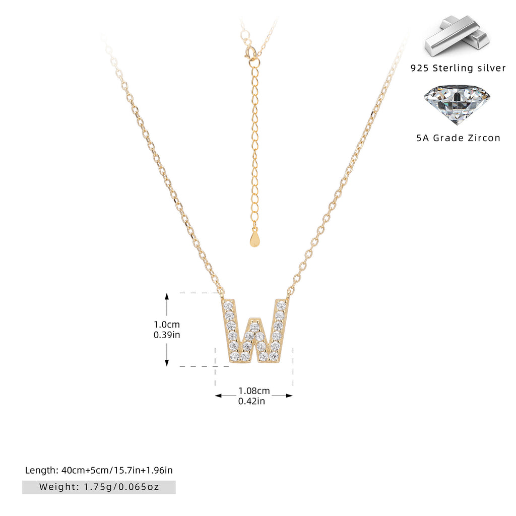 Damen Halskette mit Z-Anhänger und funkelnden Zirkonia Shop Nory