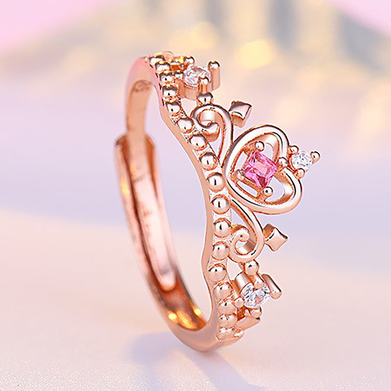 Damenring im Krönchen-Stil mit herzförmigem Zirkonia-Besatz Shop Nory