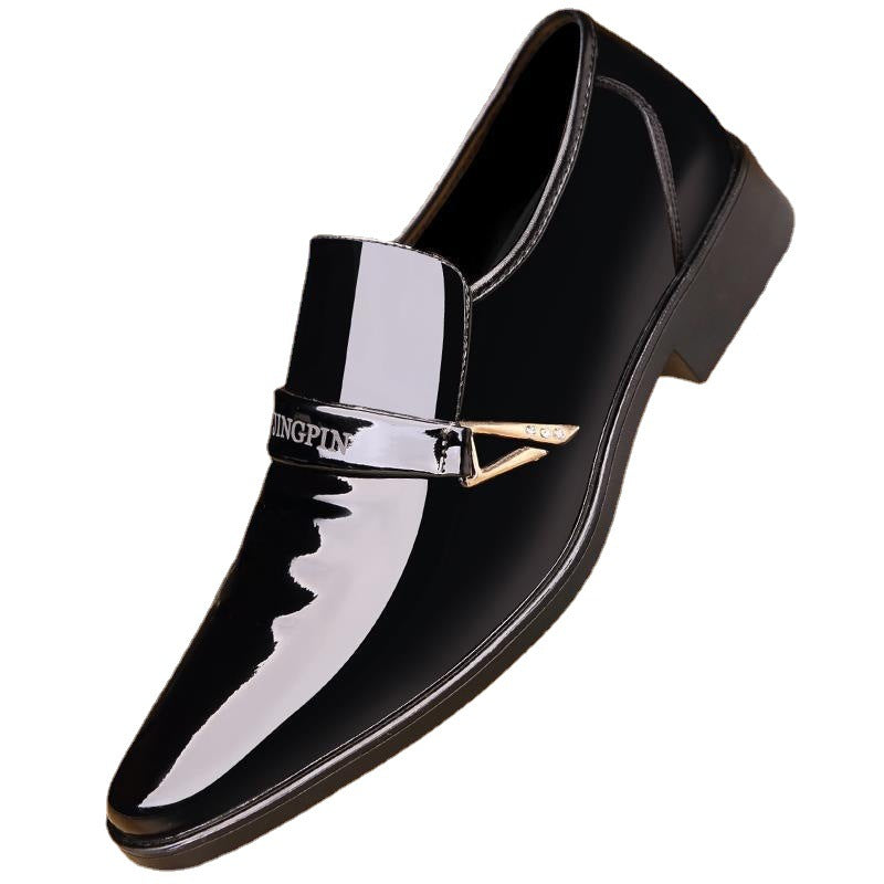 Herren Lackoptik-Loafer mit dekorativer Metall-Zierschnalle und schlanker Eleganz Shop Nory