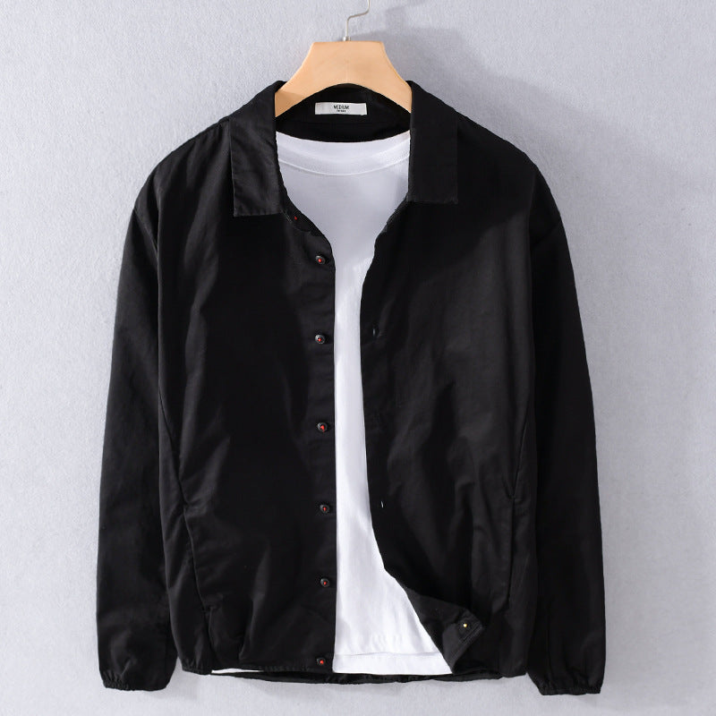 Herren Leichte Übergangs-Hemdjacke mit elastischem Saum und Kentkragen Shop Nory
