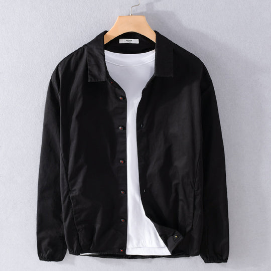 Herren Leichte Übergangs-Hemdjacke mit elastischem Saum und Kentkragen Shop Nory