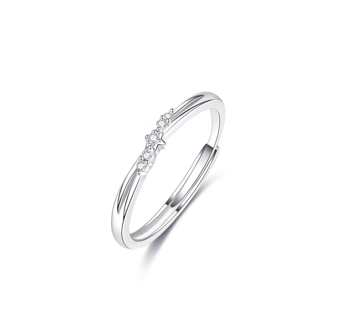 Damen eleganter Ring mit zeitgemäßem Design und funkelnden Akzenten Shop Nory