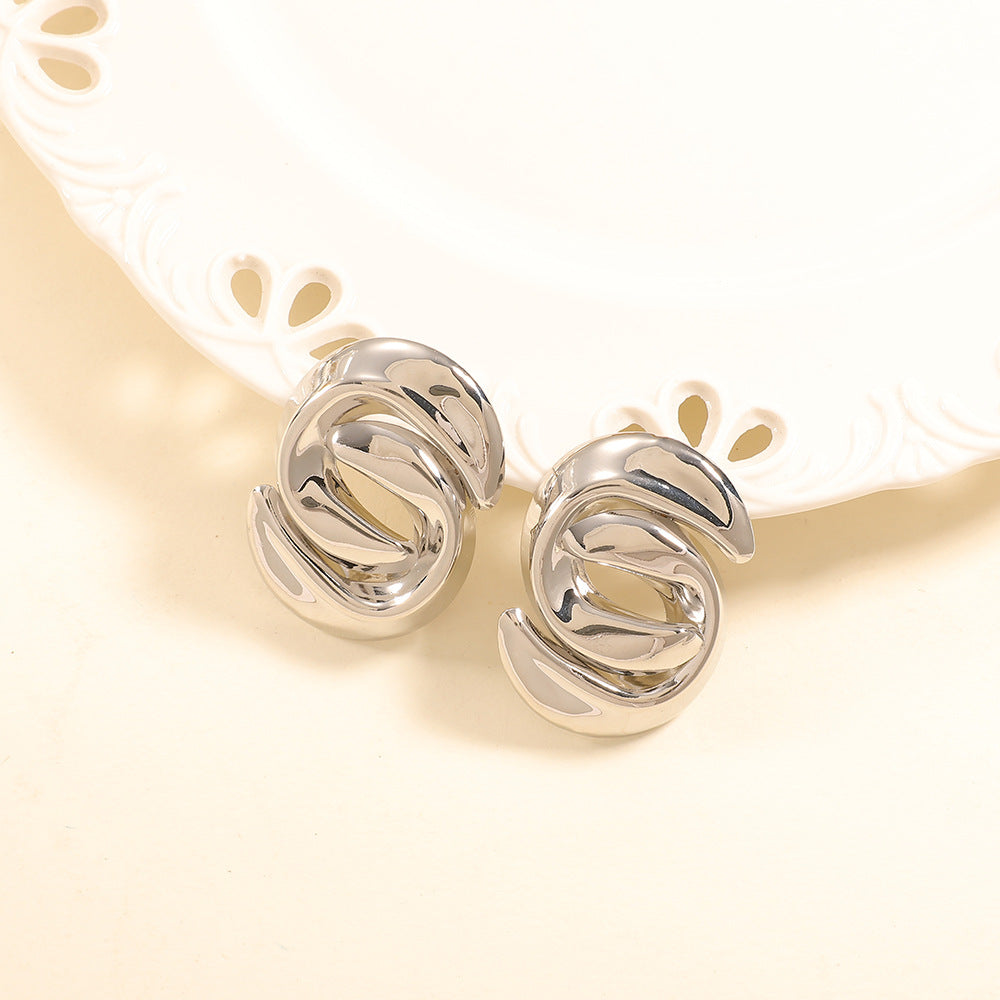 Damen Ohrstecker mit elegantem, geschwungenem Design Shop Nory 1784077352