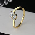Damen Ring mit zweifachem tropfenförmigen Edelsteinglanz Shop Nory