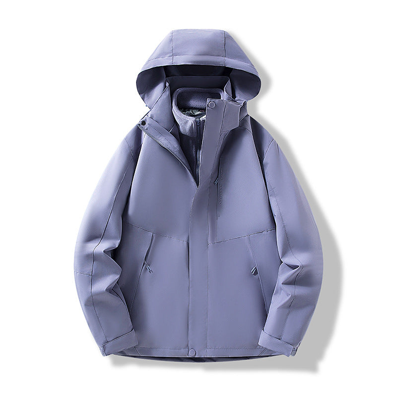 Herren Minimalistische City-Outdoorjacke mit verschweißten Nähten, verstellbarer Kapuze und Thermofutter Shop Nory