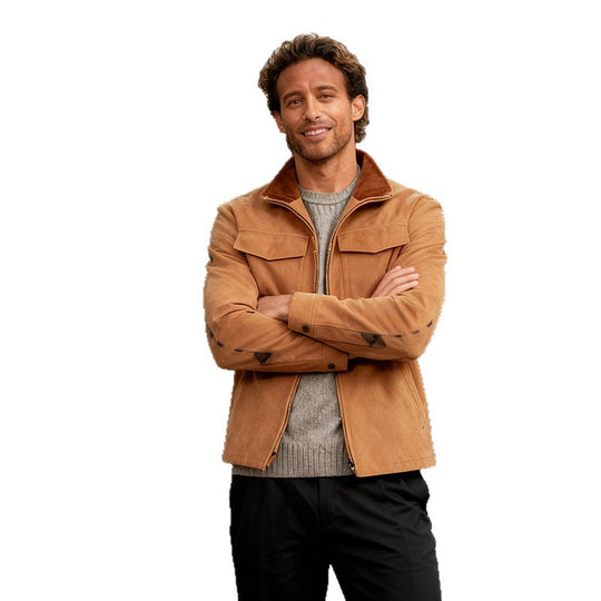Herren Kurzjacke im Overshirt-Look mit zwei markanten Pattentaschen und Stehkragen Shop Nory