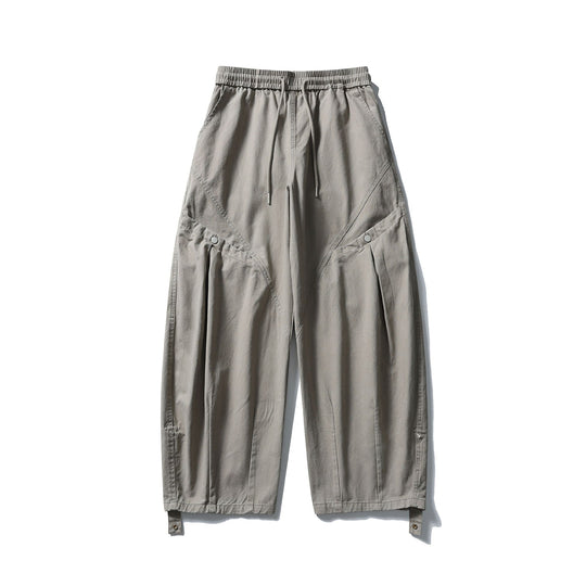 Damen Weite Cargo‑Hose mit elastischem Tunnelzugbund, aufgesetzten Pattentaschen und verstellbaren Beinriemen Shop Nory