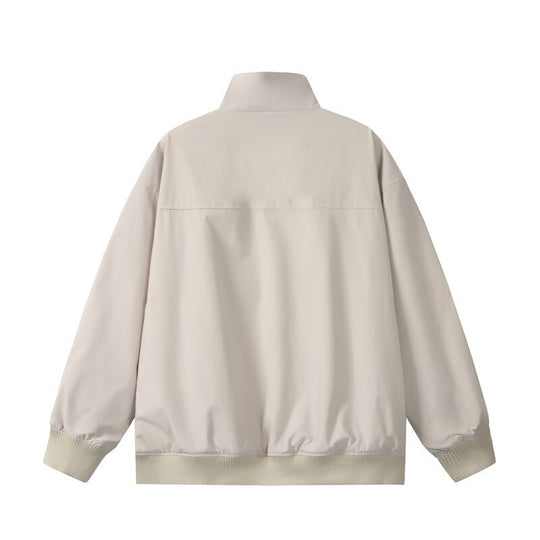 Unisex Kurz geschnittene Oversize-Bomberjacke mit Stehkragen, verdeckter Frontblende und Rippenbündchen Shop Nory