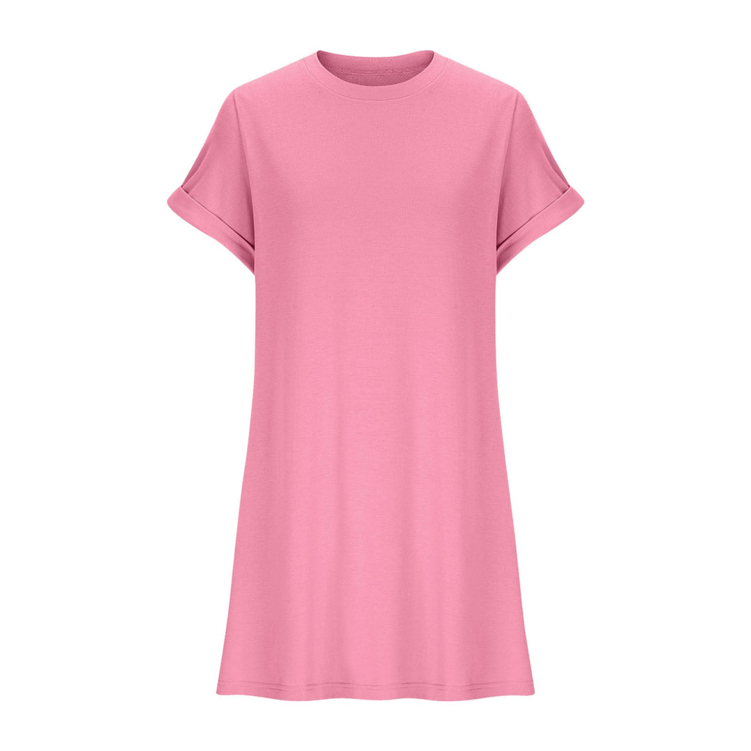 Damen lässiges T-Shirt Kleid mit praktischen Taschen