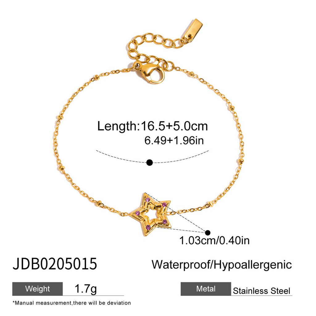 Damen Armband aus hypoallergenem Edelstahl mit bunten Perlen und Perlenelement Shop Nory