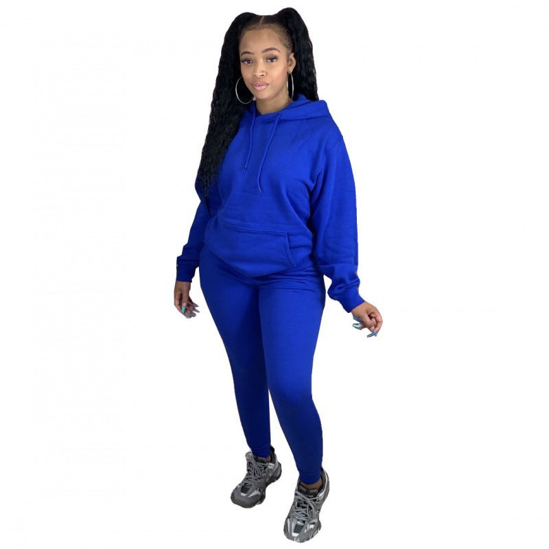 Damen Zweiteiliges Freizeitset mit Oversize Kapuzenpullover und Leggings mit hohem Bund, schmaler Passform Shop Nory