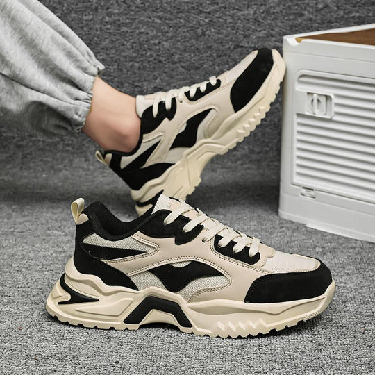 Herren Chunky Retro-Sneaker mit Wellen-Overlay und robuster Profilsohle Shopy Nory