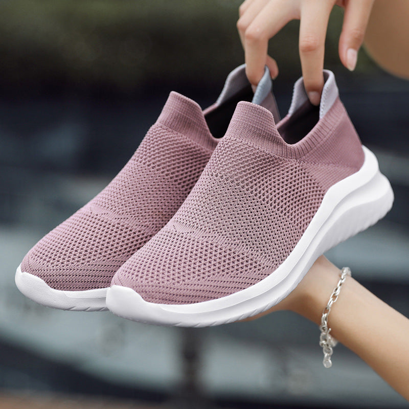Unisex nan atmungsaktive Strick-Schlupfsneaker mit ergonomischem Memory-Fußbett