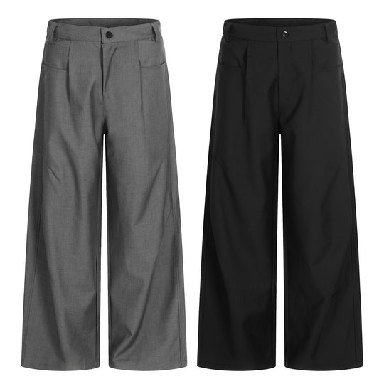 Damen Weite Culotte-Hose mit Bundfalten, hoher Taille und aufgesetzten Taschen Shop Nory