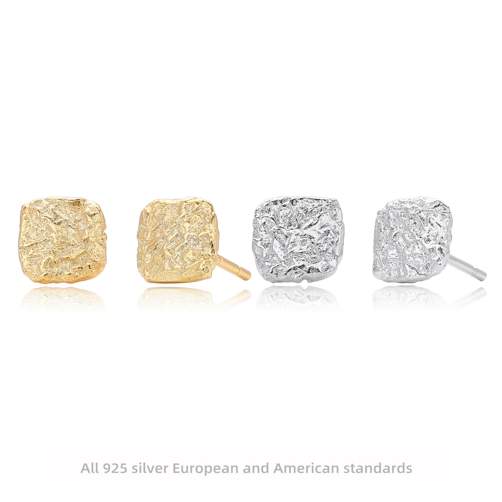 Damen Ohrringe im modernen, strukturierten Design aus 925 Sterling Silber Shop Nory