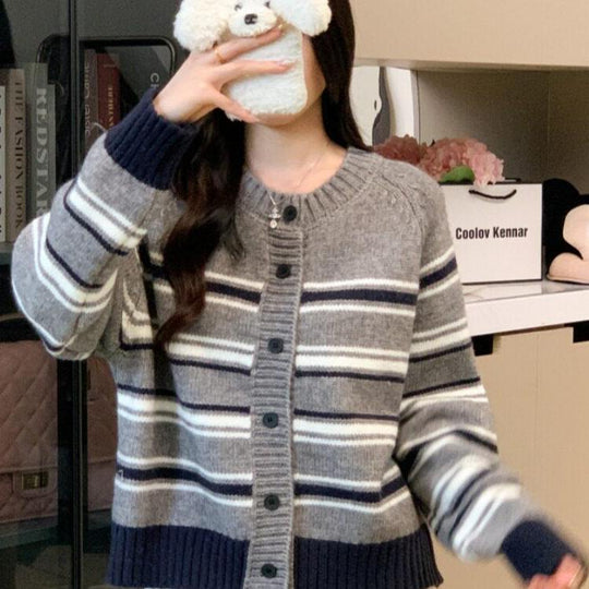 Damen Gemusterter Strickcardigan Shop Nory