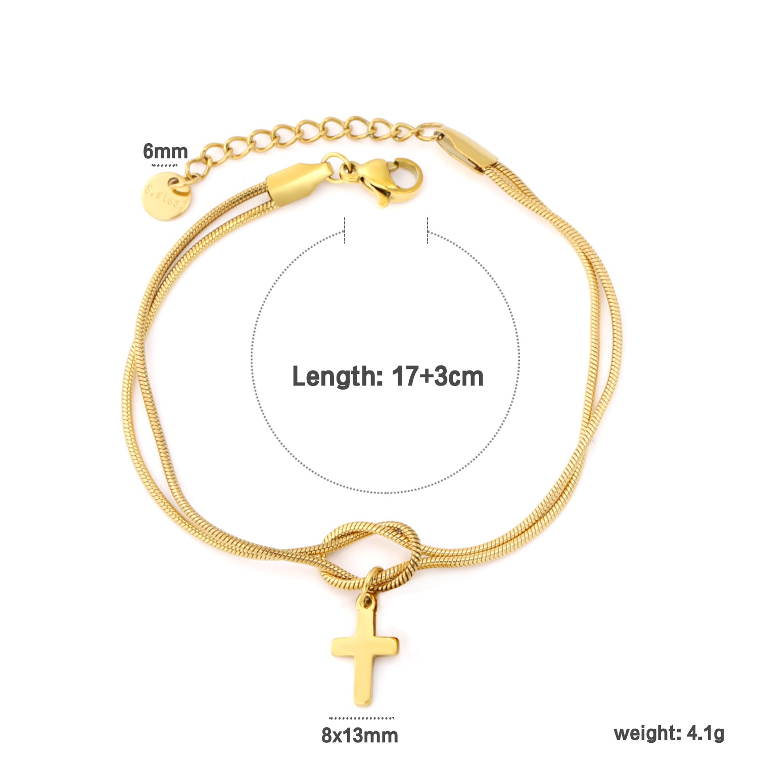 Damen Armband mit gravierten Anhängern und verstellbarem Verschluss Shop Nory