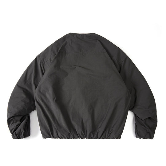 Unisex Leichte Boxy-Übergangsjacke ohne Kragen mit durchgehendem Reißverschluss und elastischem Saum Shop Nory