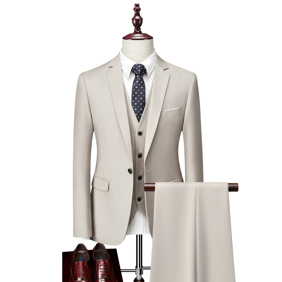 Herren Dreiteiliger Slim-Fit Businessanzug mit Weste und schmaler Silhouette Shop Nory