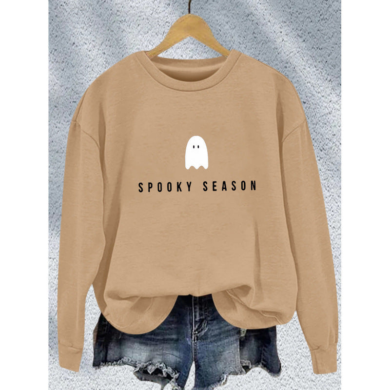 Unisex lässiges Halloween Sweatshirt mit Gespenst-Print und Oversize-Schnitt Shop Nory