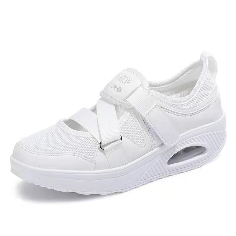 Damen Sportive Plateausneaker mit Luftkammer, Strick‑Mesh und Klettkreuzriemen Shop Nory