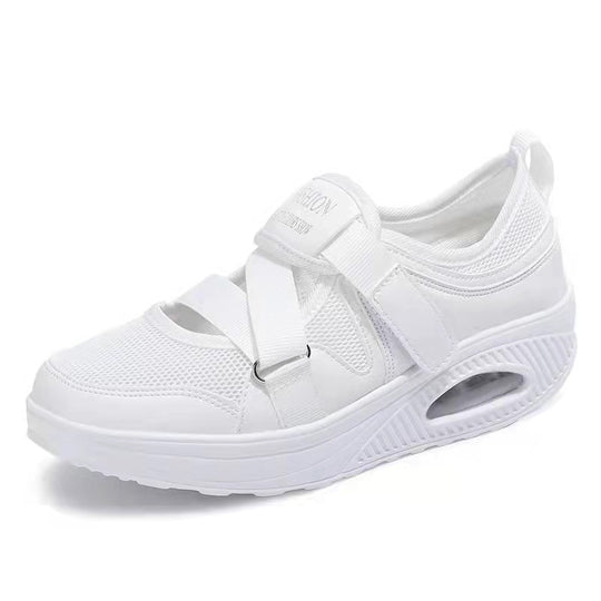 Damen Sportive Plateausneaker mit Luftkammer, Strick‑Mesh und Klettkreuzriemen Shop Nory