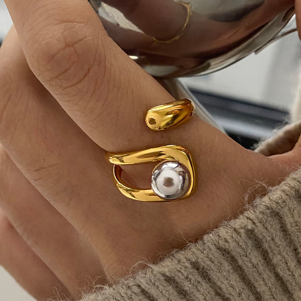 Damen Offener Ring mit elegantem Wickel-Design und hypoallergenen Eigenschaften Shop Nory