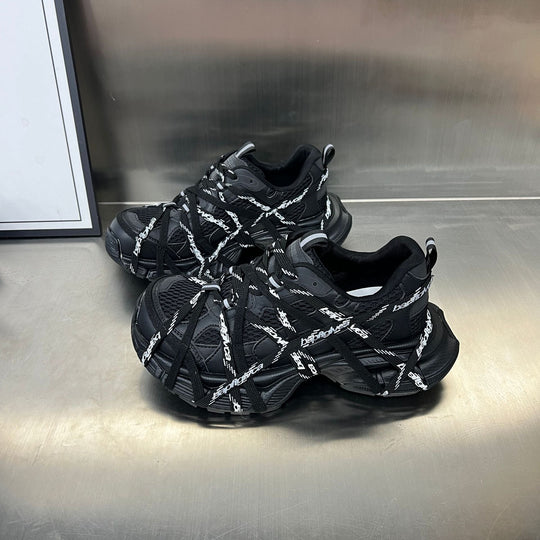 Damen Sportliche Hybrid Sneakers mit elastischer Netzstruktur und stabiler Gummisohle Shopnory