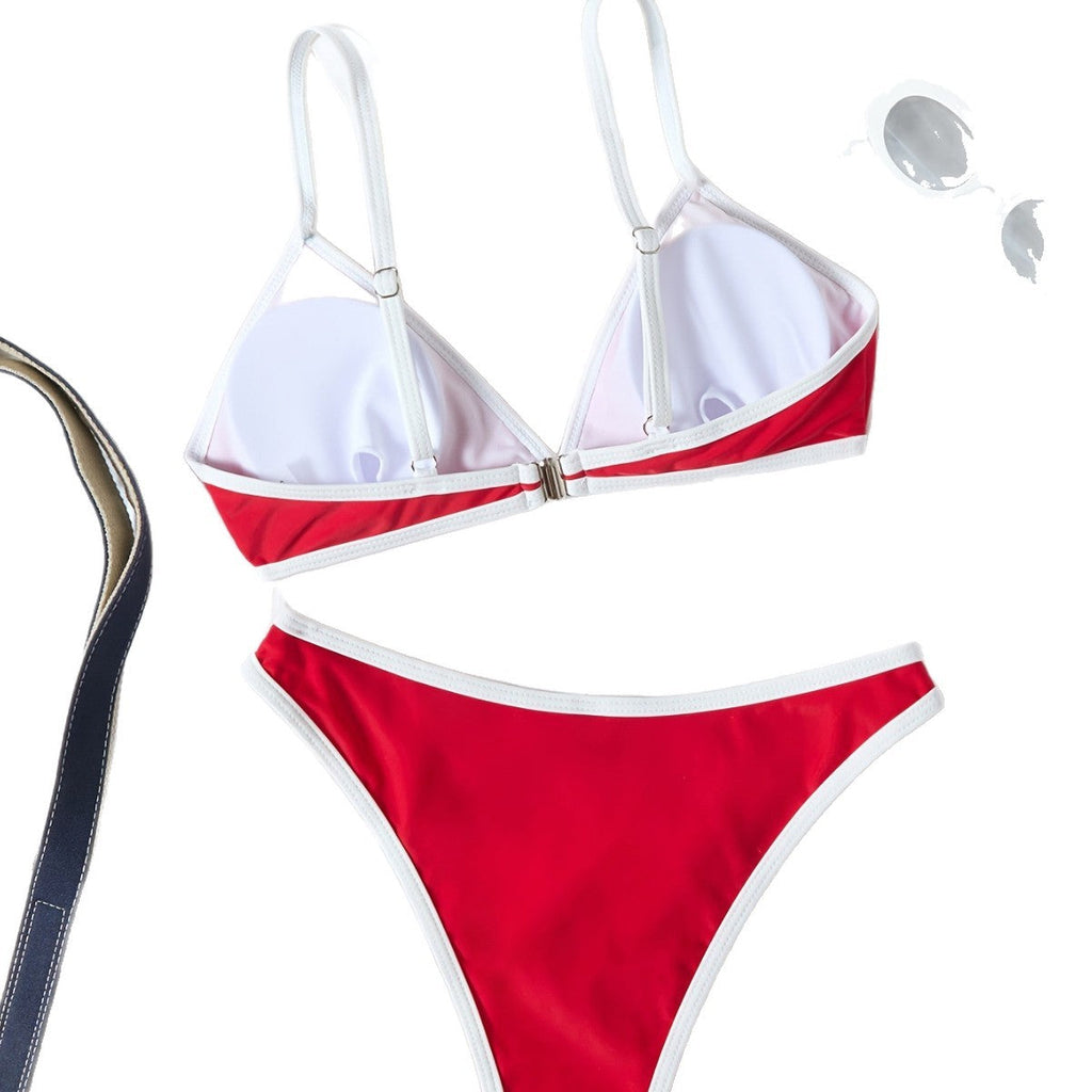 Damen Triangel-Bikini mit verstellbaren Trägern