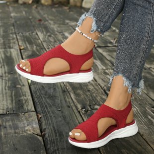 Damen Atmungsaktive Sandalen mit flexiblem Riemendesign und komfortabler Sohle Shopnory