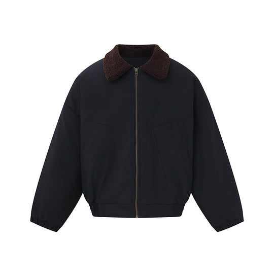 Unisex Kurzblouson-Bomberjacke im Boxy-Cut mit Teddykragen Shop Nory