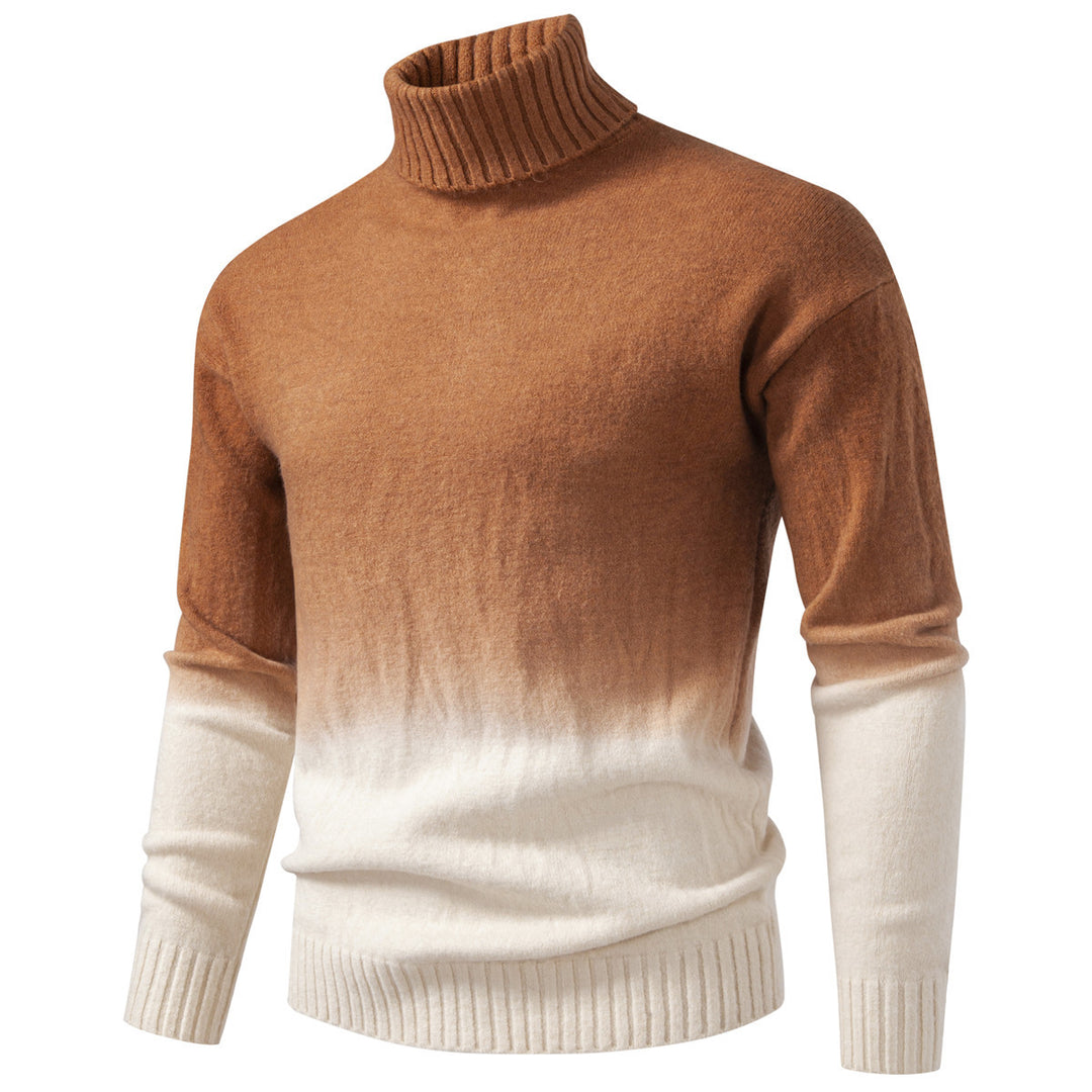 Herren Rollkragenpullover mit sanftem Farbverlauf und Feinstrick-Qualität Shop Nory