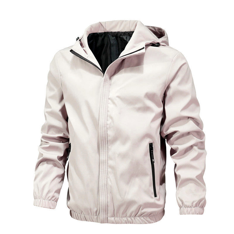 Herren Leichte Outdoor-Softshelljacke mit Kapuze, wasserabweisender Membran und Reißverschlusstaschen Shop Nory
