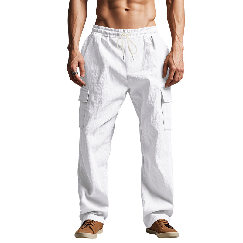 Herren lockere Cargohose mit elastischem Bund und praktischen Seitentaschen