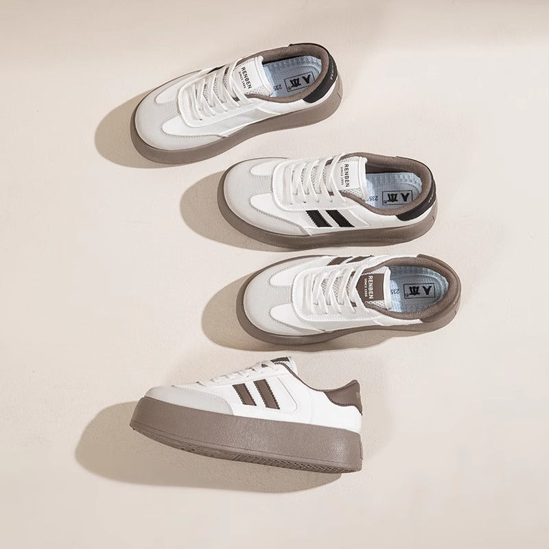 Damen Plattform-Sneaker mit trendigem Design und hochwertiger Oberflächenstruktur
