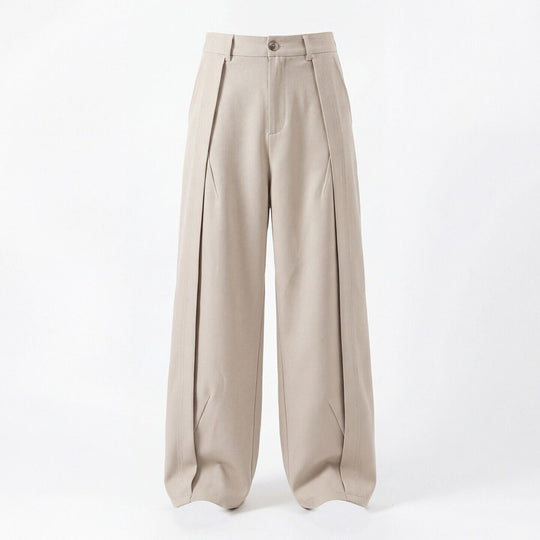 Herren Bundfaltenhose Weit