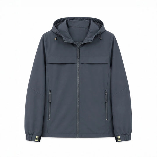 Herren Leichte wasserabweisende Kapuzen‑Softshelljacke mit Reißverschlusstaschen Shop Nory