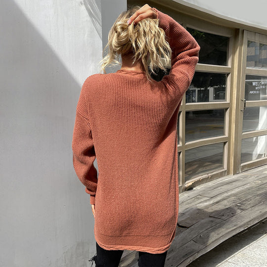 Damen Oversize Strickcardigan mit aufgesetzten Taschen und offenem Schnitt Shop Nory