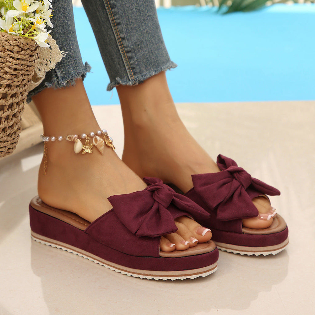 Damen Bequeme Sandalen mit modischem Schleifen-Design