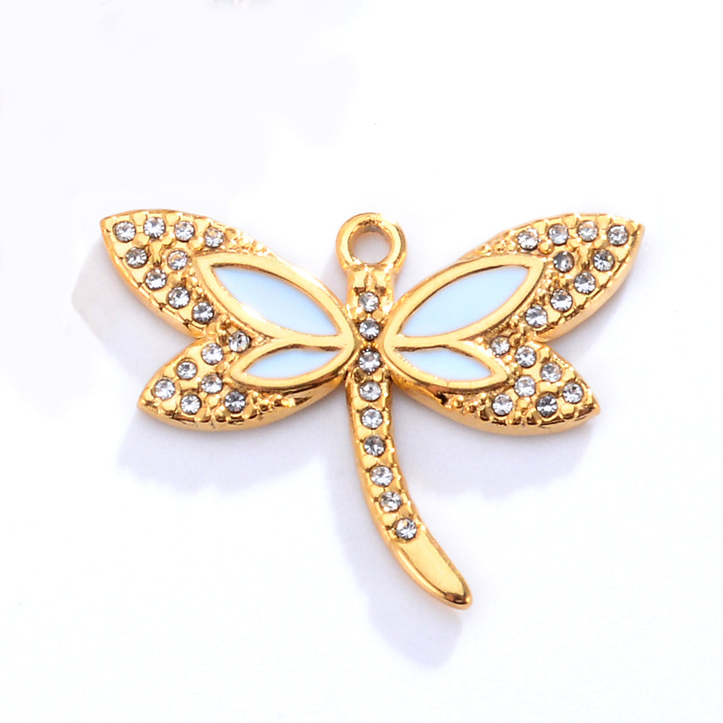 Damen Schmuckanhänger in Form eines eleganten Schmetterlings mit Kristallverzierung Shop Nory