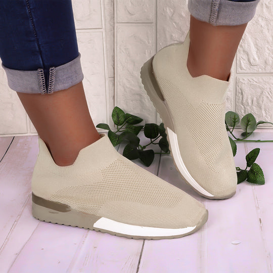 Damen Sockensneaker mit gestricktem Obermaterial und Keilsohle Shop Nory
