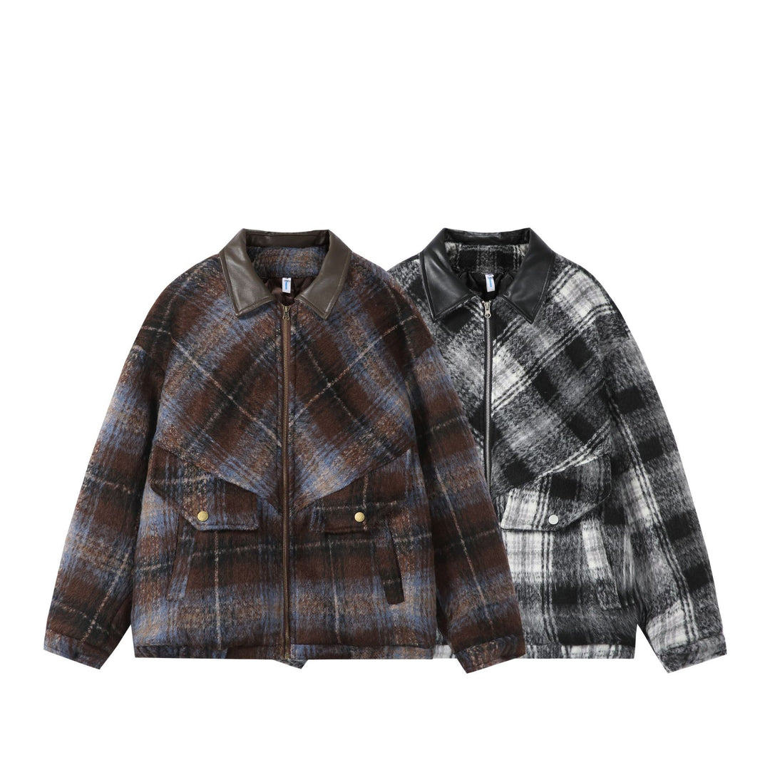 Unisex Boxy-Kurzblouson im Overshirt-Stil mit Kunstlederkragen und aufgesetzten Pattentaschen Shop Nory