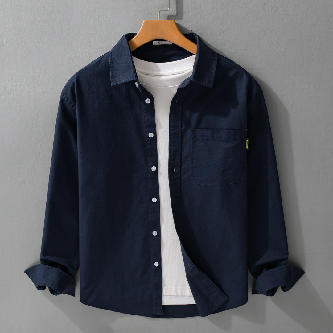 Damen Leichtes Baumwoll-Overshirt mit Kentkragen, aufgesetzter Brusttasche und Relaxed-Fit Shop Nory