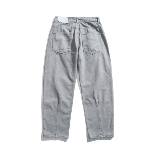 Damen Utility-Hose mit hoher Taille, geradem Bein und Ziernähten Shop Nory