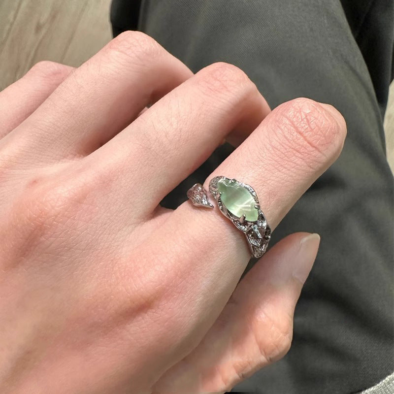 Damen stilvoller Ring mit elegantem Blattdesign Shop Nory